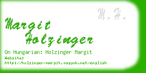 margit holzinger business card